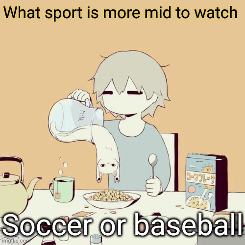 lmk | What sport is more mid to watch; Soccer or baseball | image tagged in avogado6,soccer,baseball | made w/ Imgflip meme maker