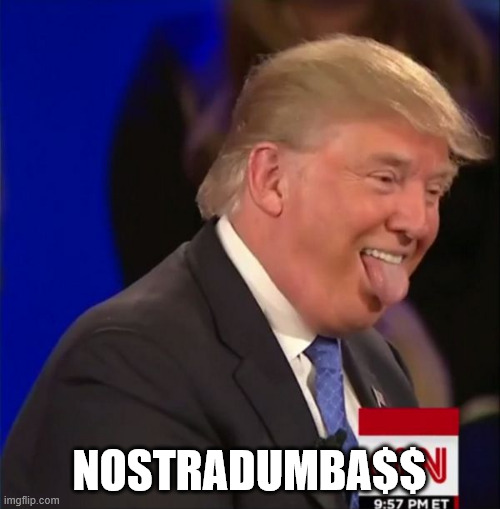 Donald Trump is an Idiot | NOSTRADUMBA$$ | image tagged in donald trump is an idiot | made w/ Imgflip meme maker