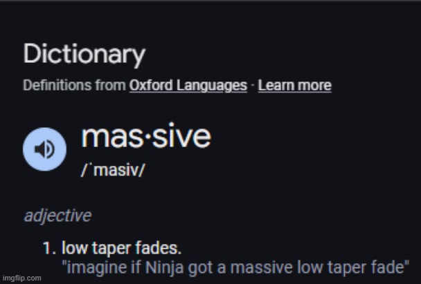 Massive Definition | image tagged in massive definition | made w/ Imgflip meme maker