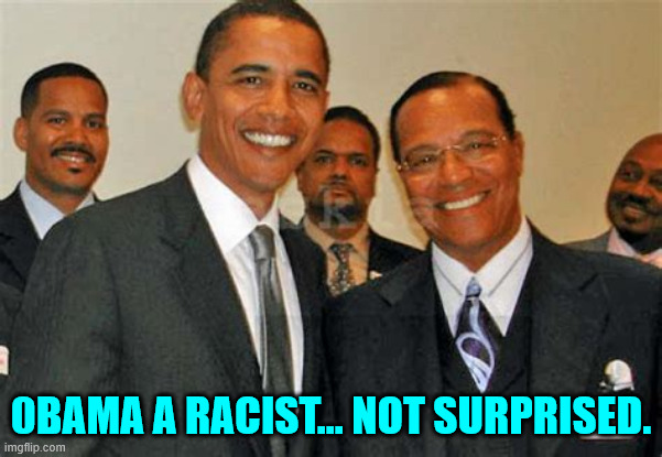 0BAMA A RACIST... NOT SURPRISED. | made w/ Imgflip meme maker