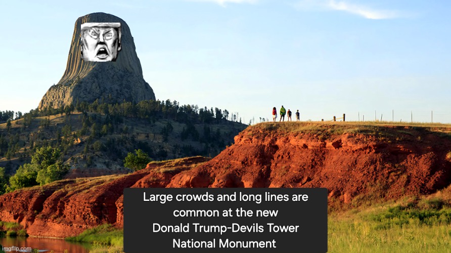 Donald Trump's Face Added to Popular Landmark! | image tagged in donald trump,trump,national monument,donald trumps face,mount rushmore,peewee herman | made w/ Imgflip meme maker