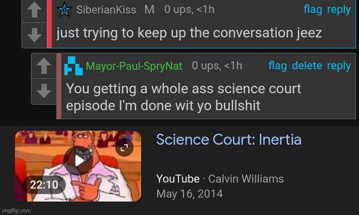 In case y'all didn't know, the joke is that his original username was inertia | made w/ Imgflip meme maker