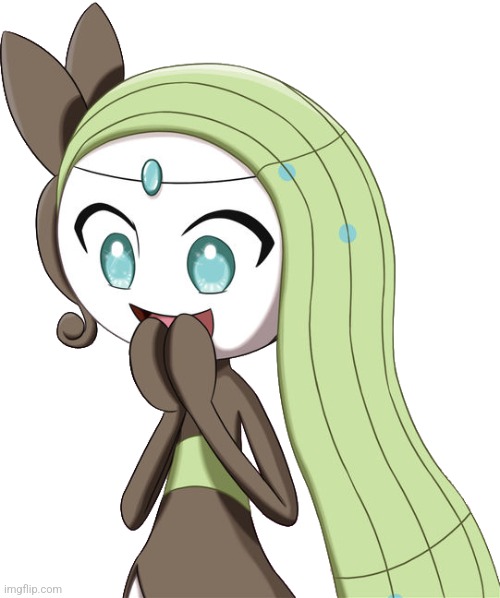 Why is she so surprised about? (Wrong Answers Only) | image tagged in happy/surprised meloetta 2 | made w/ Imgflip meme maker