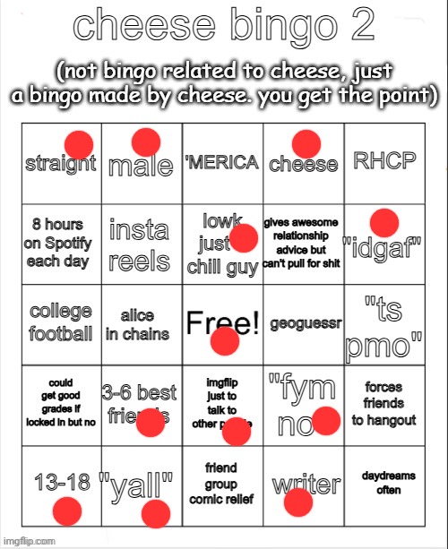 Already get good grades | image tagged in cheese bingo 2 | made w/ Imgflip meme maker