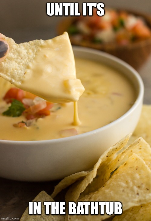 Queso is an awesome drink | UNTIL IT'S; IN THE BATHTUB | image tagged in queso,selena gomez | made w/ Imgflip meme maker