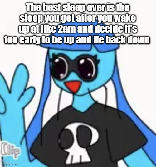 SO KAWAII DESU!!!! | The best sleep ever is the sleep you get after you wake up at like 2am and decide it's too early to be up and lie back down | image tagged in so kawaii desu | made w/ Imgflip meme maker