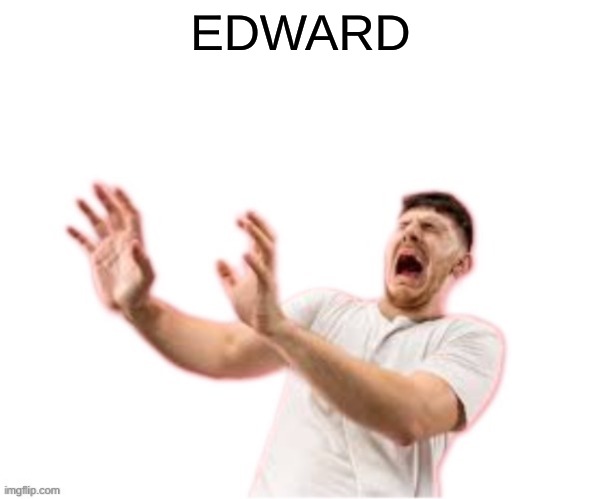 he left all caps on(custom) | EDWARD | image tagged in he left all caps on custom | made w/ Imgflip meme maker