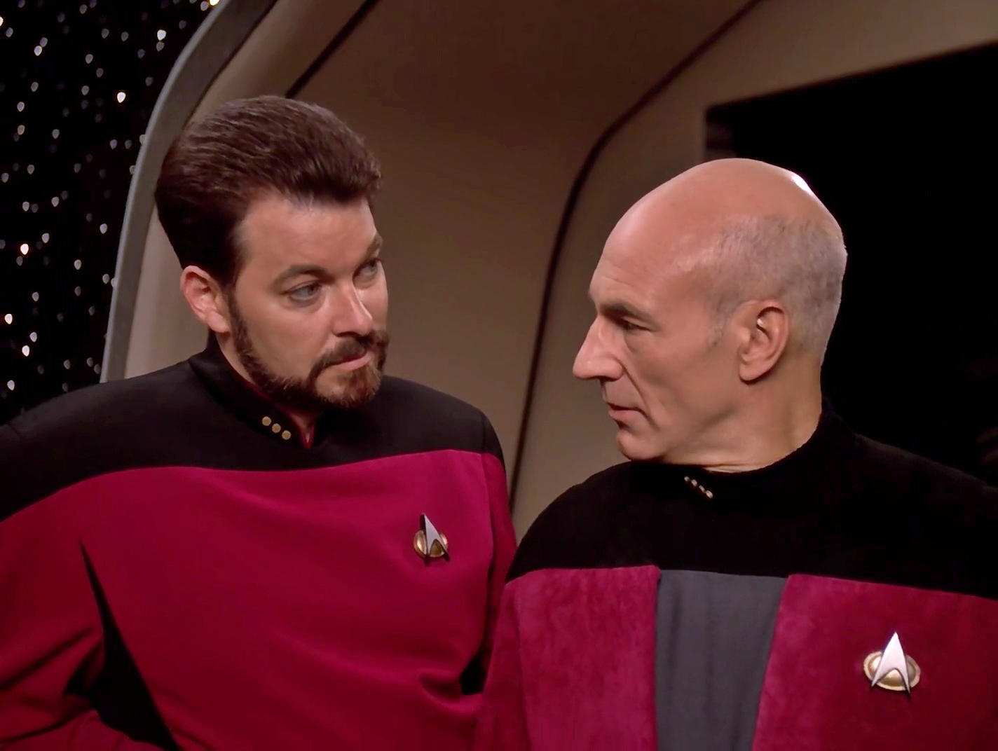 High Quality Riker and Picard Blank Meme Template