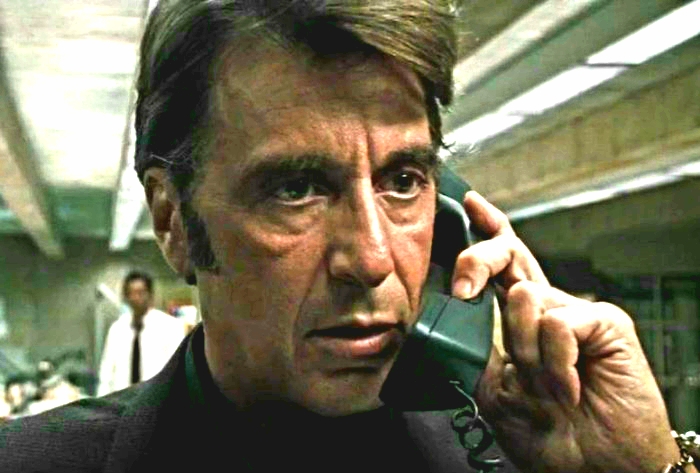 Al Pacino concerned on phone Blank Meme Template