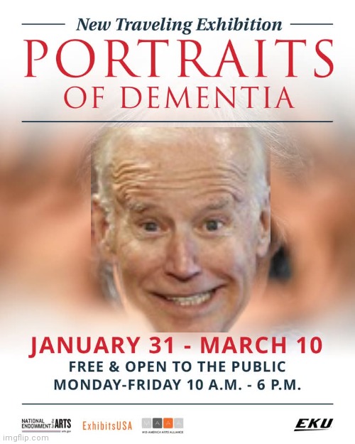 Portraits of Dementia ad | image tagged in joe biden,dementia,looney tunes | made w/ Imgflip meme maker