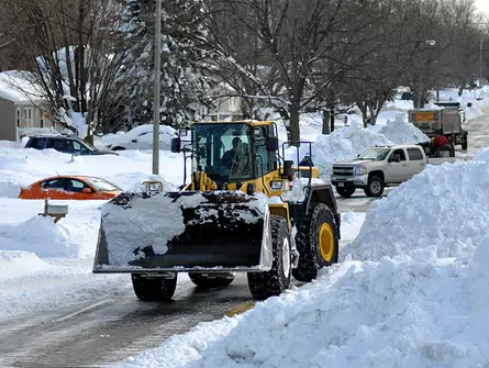 Excavator Removing Snow Blank Meme Template