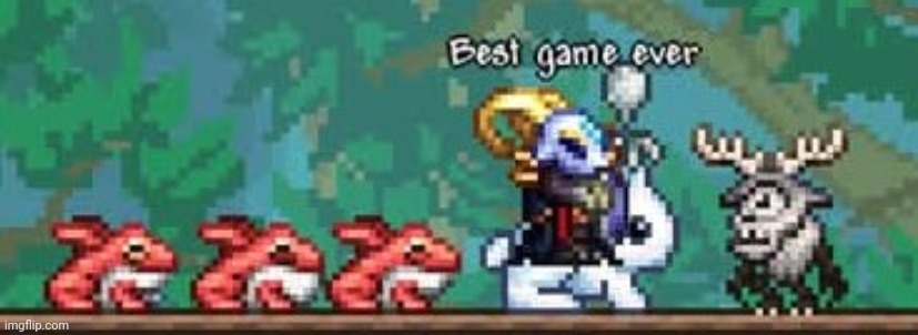 Terraria:The only game where you can command a vampiric frog army and ride giant bunnies into battle | image tagged in terraria,master mode,gaming,video games,nintendo switch,screenshot | made w/ Imgflip meme maker