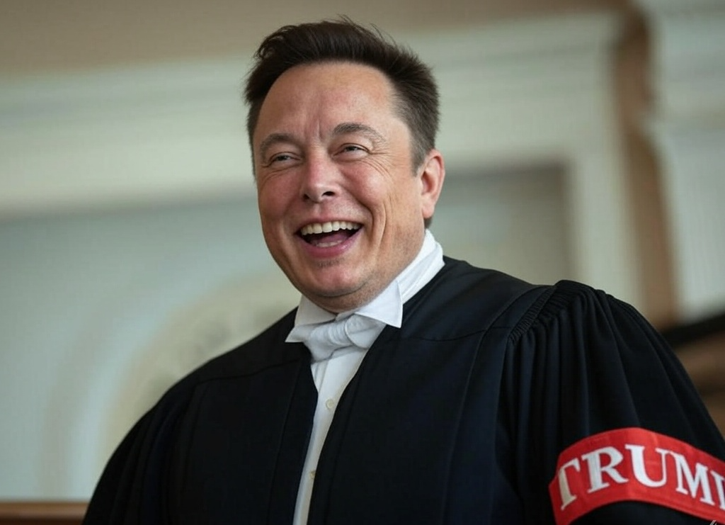 DOGE Chancellor Elon Musk Laughing Blank Meme Template