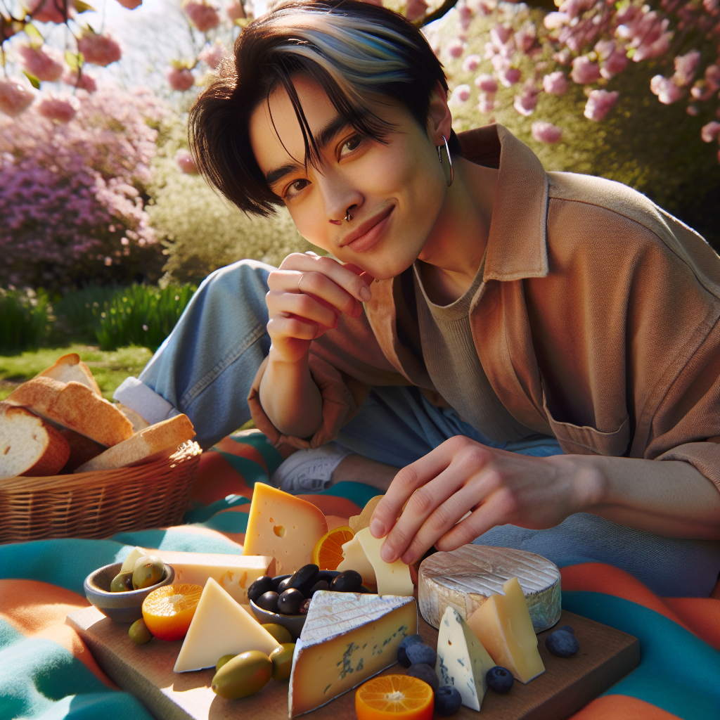 non binary person eating cheese Blank Meme Template