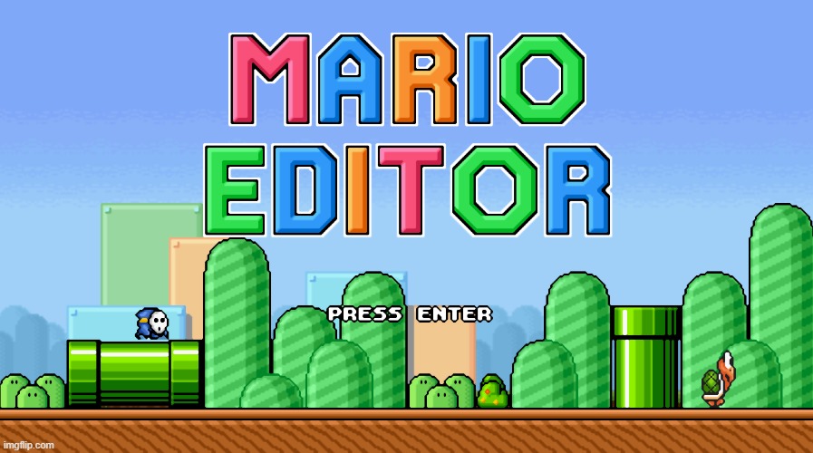 currently remaking the entire original super mario bros in one level in this game | made w/ Imgflip meme maker