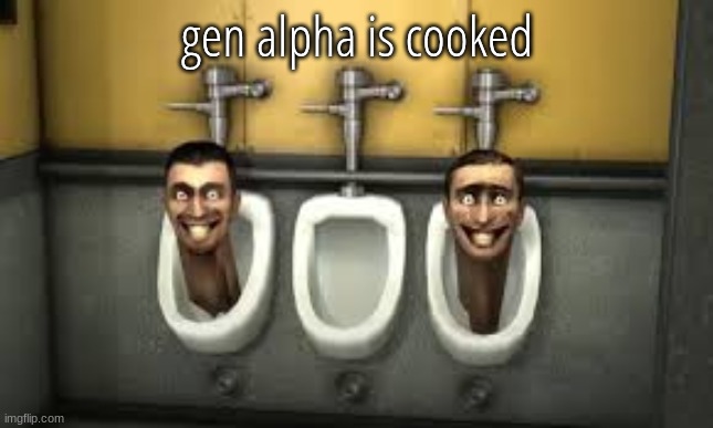 gen alpha is cooked | made w/ Imgflip meme maker