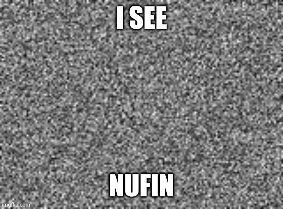 static | I SEE NUFIN | image tagged in static | made w/ Imgflip meme maker