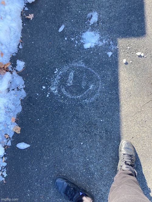 You can draw on asphalt using extra frozen snow (snow that feels like ice) | made w/ Imgflip meme maker