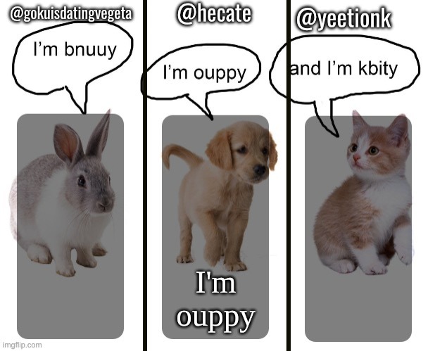 Tared shemp | I'm ouppy | image tagged in tared shemp | made w/ Imgflip meme maker