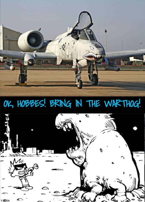 OK, HOBBES! BRING IN THE WARTHOG! | made w/ Imgflip meme maker