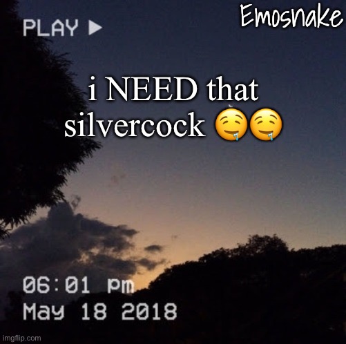 Emosnake's dreamy temp | i NEED that silvercock 🤤🤤 | image tagged in emosnake's dreamy temp | made w/ Imgflip meme maker