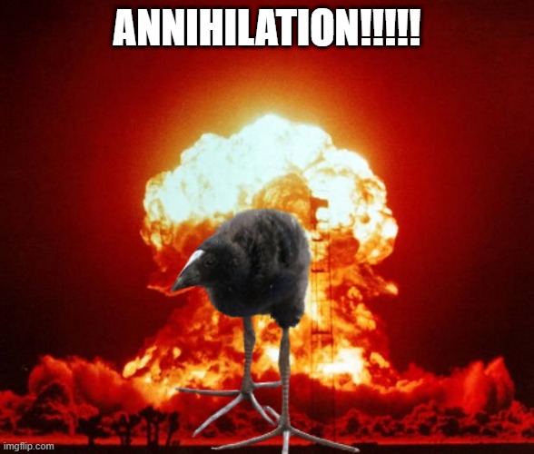 Nuke | ANNIHILATION!!!!! | image tagged in nuke | made w/ Imgflip meme maker