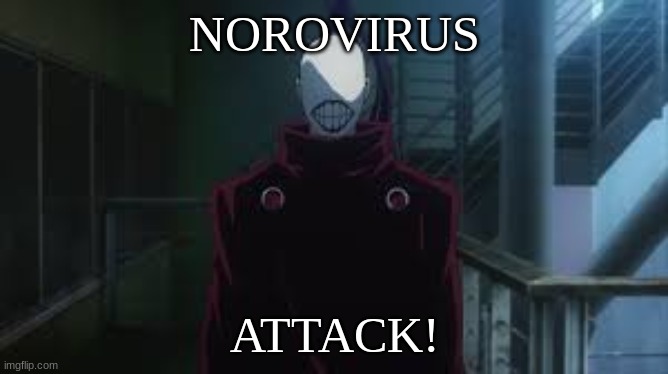 ATTACK! | NOROVIRUS; ATTACK! | image tagged in anime,virus | made w/ Imgflip meme maker