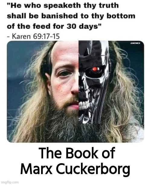 Marx Cuckerborg looks like a prophet | The Book of
Marx Cuckerborg | image tagged in blank white template | made w/ Imgflip meme maker