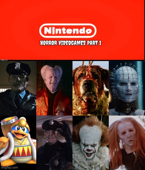 Nintendo Horror Videogames Villains Blank Meme Template