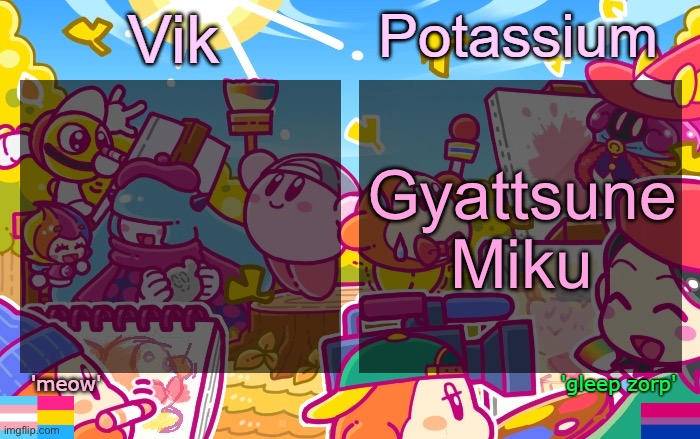 Viktassium Kirby template | Gyattsune Miku | image tagged in viktassium kirby template | made w/ Imgflip meme maker