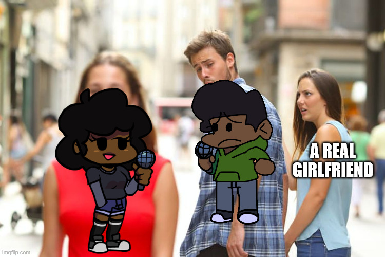 meatbeatpanzu must be stopped | A REAL GIRLFRIEND | image tagged in memes,distracted boyfriend | made w/ Imgflip meme maker