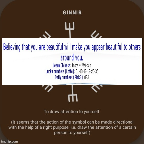 Rune Fortune 16 | Beauty Lies In Ones Belief Blank Meme Template