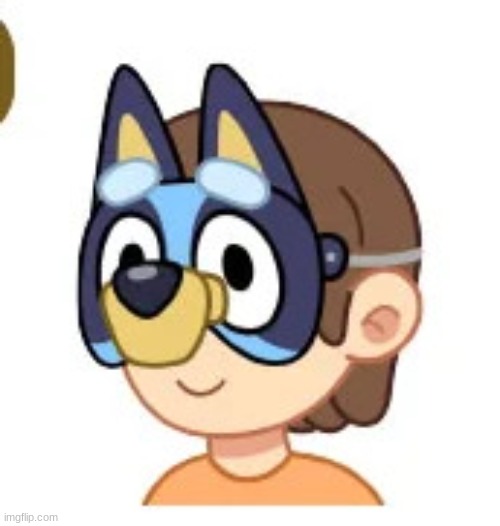 Why does this give me Villager from Animal Crossing vibes? | image tagged in human in bluey,human,bluey,cursed | made w/ Imgflip meme maker