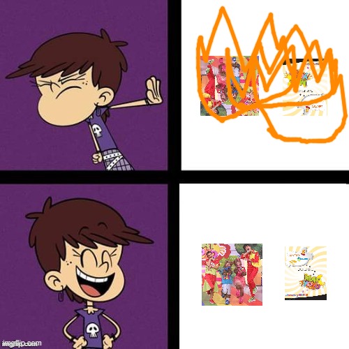 Luna hates Mat YoYo gang and poster of fire and like Mat YoYo gang and poster be safe | image tagged in luna loud disagree and agree | made w/ Imgflip meme maker