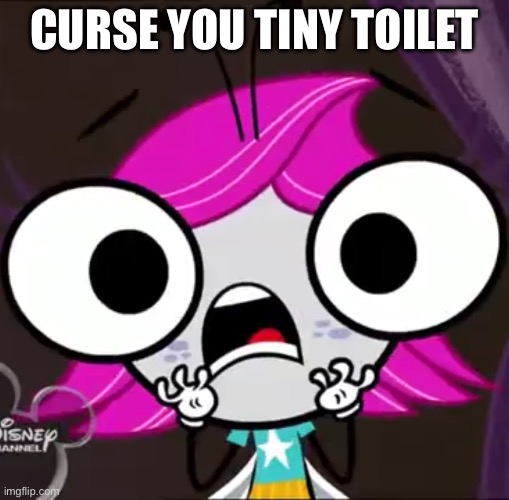 AAAHH, CURSE YOU TINY TOILET | CURSE YOU TINY TOILET | image tagged in maggie scream,toilet,toilet humor,despicable me,vector,you just got vectored | made w/ Imgflip meme maker