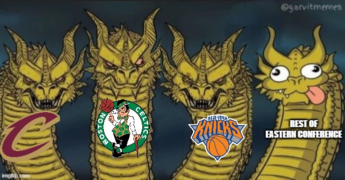 State of the NBA Eastern Conference: | REST OF EASTERN CONFERENCE | image tagged in 4 headed dragon | made w/ Imgflip meme maker