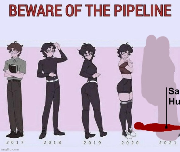 Beware of the pipeline | image tagged in beware of the pipeline,saddam hussein | made w/ Imgflip meme maker