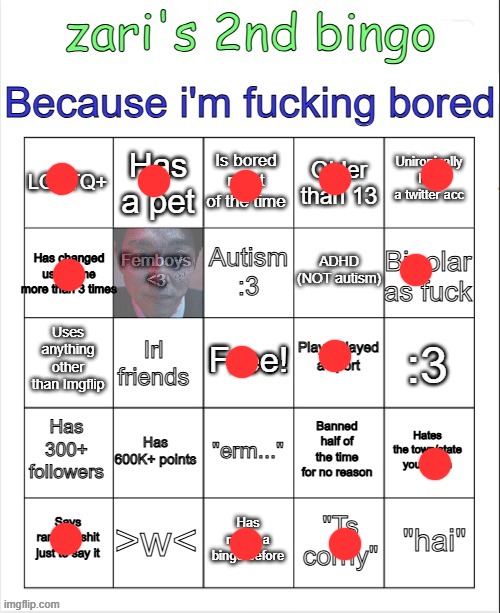 idk | image tagged in zari's 2nd bingo | made w/ Imgflip meme maker