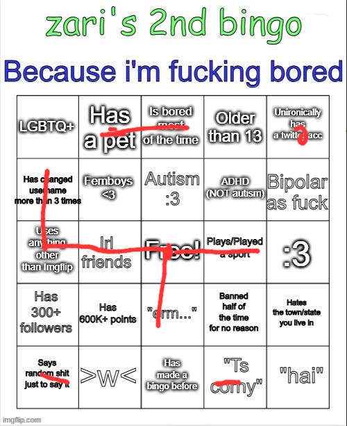 I'm never getting a bingo bruh | image tagged in zari's 2nd bingo | made w/ Imgflip meme maker