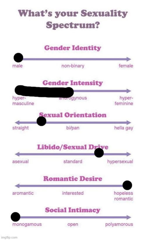 ts booty cheeks | image tagged in what's your sexuality spectrum | made w/ Imgflip meme maker