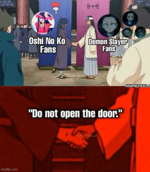 image tagged in oshi no ko,demon slayer | made w/ Imgflip meme maker