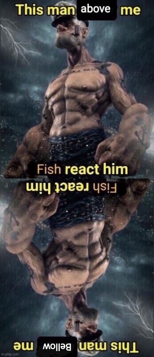 Super Fish react Blank Meme Template