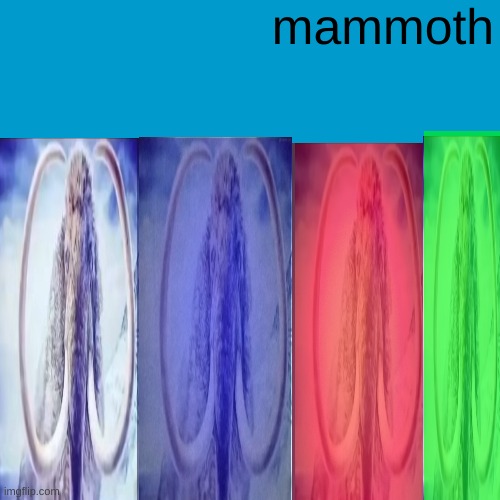 ​ | mammoth | image tagged in blank weezer blue album edit | made w/ Imgflip meme maker