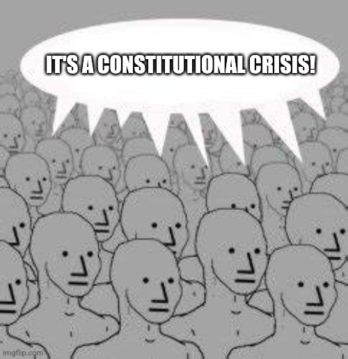 NPC Crowd Thought Bubble | IT'S A CONSTITUTIONAL CRISIS! | image tagged in npc crowd thought bubble | made w/ Imgflip meme maker