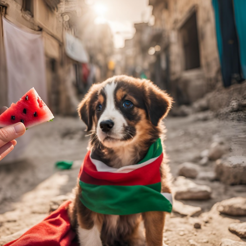 High Quality Palestine puppy Blank Meme Template