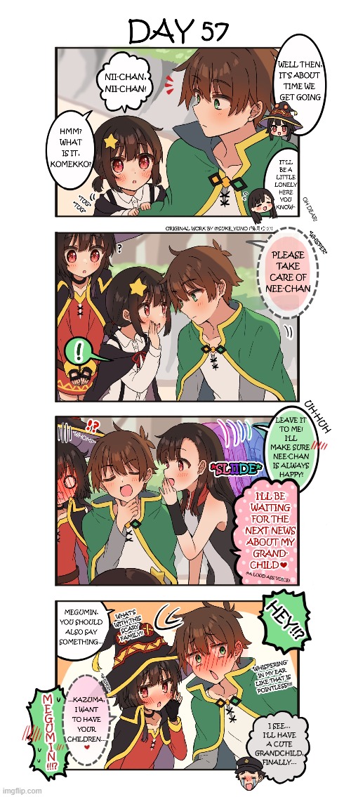 Kazuma & Megumin Will Get Married in 100 Days (English) Day 57 | image tagged in konosuba,manga,repost | made w/ Imgflip meme maker