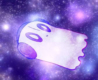 High Quality Napstablook_the_ghost announcement temp Blank Meme Template