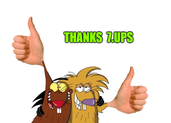 thumbs up | THANKS  7.UPS | image tagged in thumbs up | made w/ Imgflip meme maker