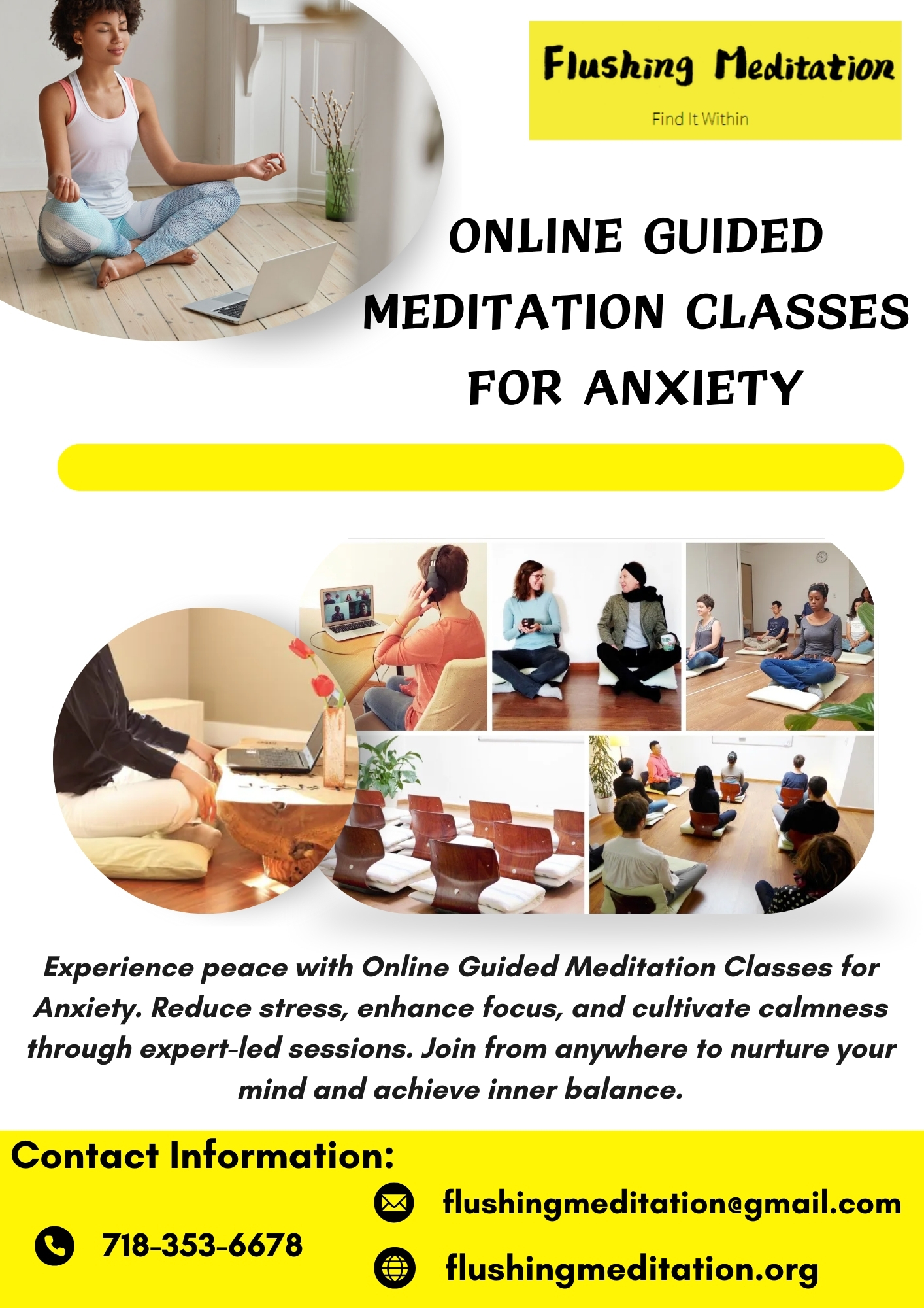 Online Guided Meditation Classes For Anxiety Blank Meme Template