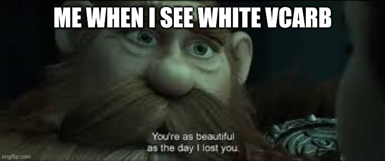 New VCARB colors | ME WHEN I SEE WHITE VCARB | image tagged in you're as beautiful as the day i lost you | made w/ Imgflip meme maker